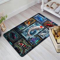 Cybernetic Fish Art Pattern Rug Floor Mat for Living Room or Bedroom Soft and Comfortable Carpet a Gift for Birthday and Holiday. 40x60cm( 15x23in ) įvairiaspalvis