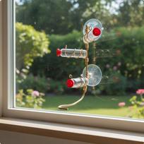Window Mount Bird Feeder Decorative Design Suction Cup Easy to Hygienic Outdoor Supply