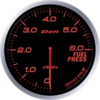Nippon Seiki Defi ADVANCE Fuel Pressure Gauge DF10302 (Defi-Link BF) (Amber Red)