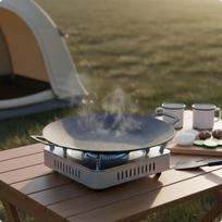 Korean Barbecue Pan Uniform Heat Spread Distribution Camping Griddle Easy to Clean Portable Grill