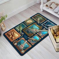 Sawfish Collection Pattern Rug Floor Mat for Living Room or Bedroom Soft and Comfortable Carpet a Gift for Birthday and Holiday. 40x60cm( 15x23in ) įvairiaspalvis