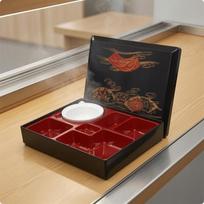 Business Bento Box Melamine Liner Japanese Decorative Pattern Lunch Container