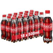Napój gazowany coca cola w butelce 18x500ml - coca-cola