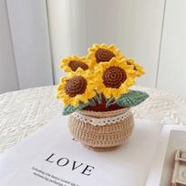 Nebaigtas gėlių nėrimo mezgimo rinkinys Daisy Rose Tulpės Tulpės Vazoninių gėlių pradedantiesiems 6