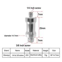 Fixed Mount Tripod  Conversion Screw 1/4 To 3/8 Camera Adapter Screw Camera Screw  Tripod Monopod Z43