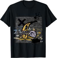 Graffiti on Wall Do Not Slip Talking Banana Graphic T-Shirt Unisex T-Shirt M