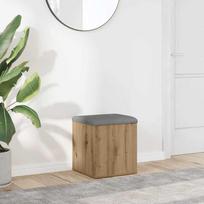 Bench with Storage Oak Artisan 42X42X45 Cm Glued Wood