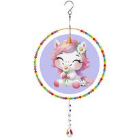 2D Flat DIY Diamond Art Suncatcher Diamond Painting Set Hanging Diamond Art Kits Diamond Art Pendant Home Wall Decoration Crafts