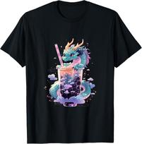Dragon Boba Tea Bubble Tea Anime Kawaii T-Shirt XL