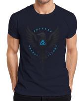 Viking Raven Norse Runes Triquetra Celtic Knot Pattern Unisexs Tshirt S