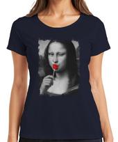 Mona Lisa Lollipop Pop Art Renaissance Parody Retro Vintage Cool Unisexs TShirt S