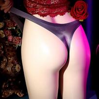 Sexy Men's Thong Traceless Ice Silk Thin Silky Sexy Gunshot Separation Triangle JJ Panties l size [open set] 45-60kg pilka spalva