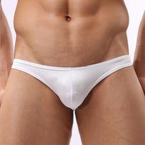 Men's Underwear Sexy Bikini Panties, Men's Thong, Men's Thong, Sexy M balta