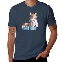 Science cat in a pipette tip box TShirt AntiWrinkle Short Sleeve TShirt S