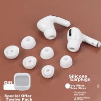 In-Ear Earphone Tips, Silicone Covers, Universal Ear Tips for OPPO Bluetooth Headphones, Ear Caps, Accessories, Soft Rubber Ear Tips, Covers, White