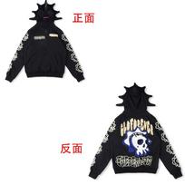 Glo Gang Cartoon Printed Diamond Zipper Jacket Wool Hoodie Sweater Men's and Women's Cardigan Tide S