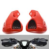 Motorcycle Hand Protectors - Blue Robust Plastic Pair