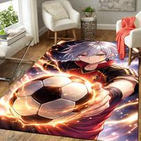 1pc Soccer Dream Energy Carpet Rug for Bedroom Living Room Decor Sofa Home Game Area Rug Non-slip Floor Mat. DT7160171 40cm x 60cm