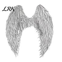 Fallen Angel Costume Accessories Wings for Kids, Feathered Wing Dress Up Christmas Cosplay Accessory Fancy Dress, Halloween Party, Performance A sidabras