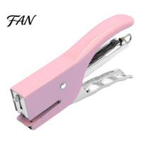 Manual Stapler for Students Mini Handheld Stapler, with Ergonomic Curved Design, Macaron Document Organizer Home Colored Compact Metal Daily rožinė