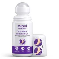 Aravi Organic 20% Urea Foot Cream Roll On 50ml | For Dry & Cracked Heels, Crack Heel Repair | With 5% Lactic Acid, Salicylic Acid & NMF Complex | N