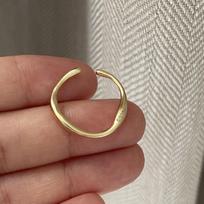 925 Silver Rings For Women Geometric Fine Jewelry Finger Adjustable Simple GOld Narrow Ring For Party Birthday Gift resizable