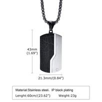 Valentine's Day Gift Stainless Steel Jewelry Dog Tag Man Necklace Pendant For Wedding Birthday Party Dad Boyfriend