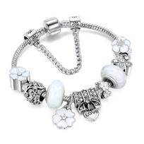 Sanchun Colorful Ten Miles Peach Blossom Craft Bubble Glass Pearl Dola Retro Fashion DIY Jewelry Bracelet-4240