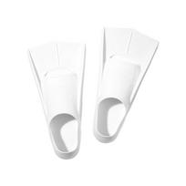 Silicone Swim Fins for Swimming and Diving - Training Flippers for Men Women Adults XXS balta