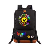 Game Rhythm Box Sprunki Student School Bag Youth Backpack Men'S And Women'S Casual Backpack Customized drawings and dropshipping
