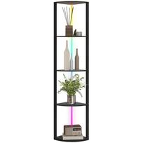 LED Floor Lamp 5-Tier Dimmable Floor Lamp with Shelf, RGB Color Change, Remote Control 42 x 29.5 x 163 cm juoda