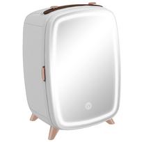 Mini Fridge for Cosmetic Products, Drinks and Snacks, Portable, with Illuminated Mirror, Quiet Operation, 6L, White 24.3 x 19.4 x 35.6 cm balta