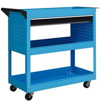 Tool Case Tool Trolley Tool Box, 3 Levels, 4 Casters, 82 cm x 35 cm x 76 cm, Blue 82 x 35 x 76 cm mėlyna