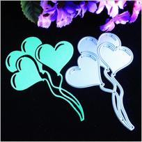 Cute heart  shaped balloon cutting mold for DIY scrapbook photo album embossed paper card mold