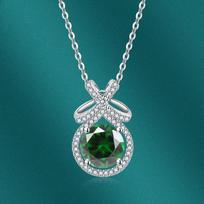 BELLA BOX Bow Necklace Multiple Colour Fashion Wedding Engagement Jewelry žalia