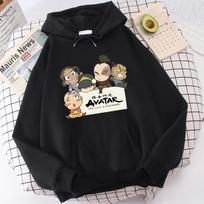 Harajuku Game Avatar The Last Airbender Hoodies Unisex Funny Manga Kawaii Aang TophBeifong Graphic Long Sleeve Casual Sweatshirt L white