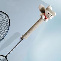 Badmintono raketės rankenos dangtelis, megztas neslystantis apsauginis animacinis filmas Grey
