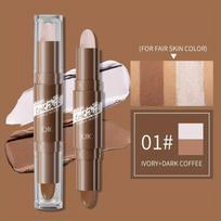 Dviejų galvučių paryškinimo lazdelė korektorius lazdelė Nose Shadow Shadow Natural 3D Contour Cream Highlighting Highlight Stick 01#
