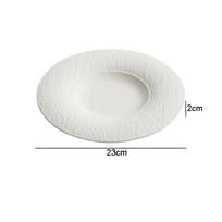 Creative Ceramic Steak Sushi Plate Round Cooking Dishes Simple Home Kitchen Solid Color Cutlery Dinner Plates Snack Dessert Tray