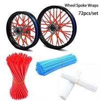 72 Pcs For Motocross Dirt Bike Spokecoats Enduro Wheel RIM SPOKE SKINS COVERS WRAPS COATSXR CRFCR KTM balta