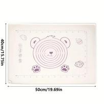 60*80cm Silicone Pad Baking Mat Sheet Kneading Dough Mat For Kitchen Rolling Dough Pizza Large Dough Non-Stick Maker Holder 40*50cm frameless smėlis