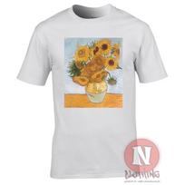 Van Gogh sunflowers t-shirt Aesthetic classic art tshirt tee 4XL
