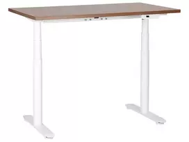 Elektriškai reguliuojamas stalas DESTINAS, rudas/baltas, 120 cm x 72 cm