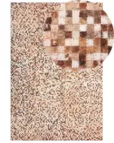 Kilimas TORUL rudas 160 x 230 cm iš natūralios odos