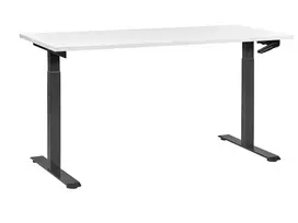 Reguliuojamas stalas DESTINES Baltas/juodas 160 cm 72 cm