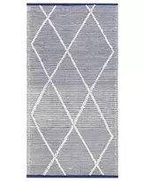 Kilimas SYNOPA mėlynas 80 x 150 cm medvilninis