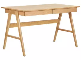 Rašomasis stalas SHESLAY šviesiai rudas 120 cm 70 cm su stalčiais