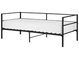 Metalinė lova BATTUT 90 x 200 cm, juoda
