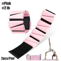 1Pair  2-4Lbs Adjustable Wrist Ankle Weights - Silicone Strength Training Bracelets For Yoga Running Swimming - Women & Men white