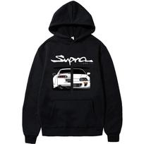 2023 Initial D Supra Hoodies Men's and Women's JDM Manga Print Loose Casual Long Sleeve Japanese Casual Sporty Sweatshirt S